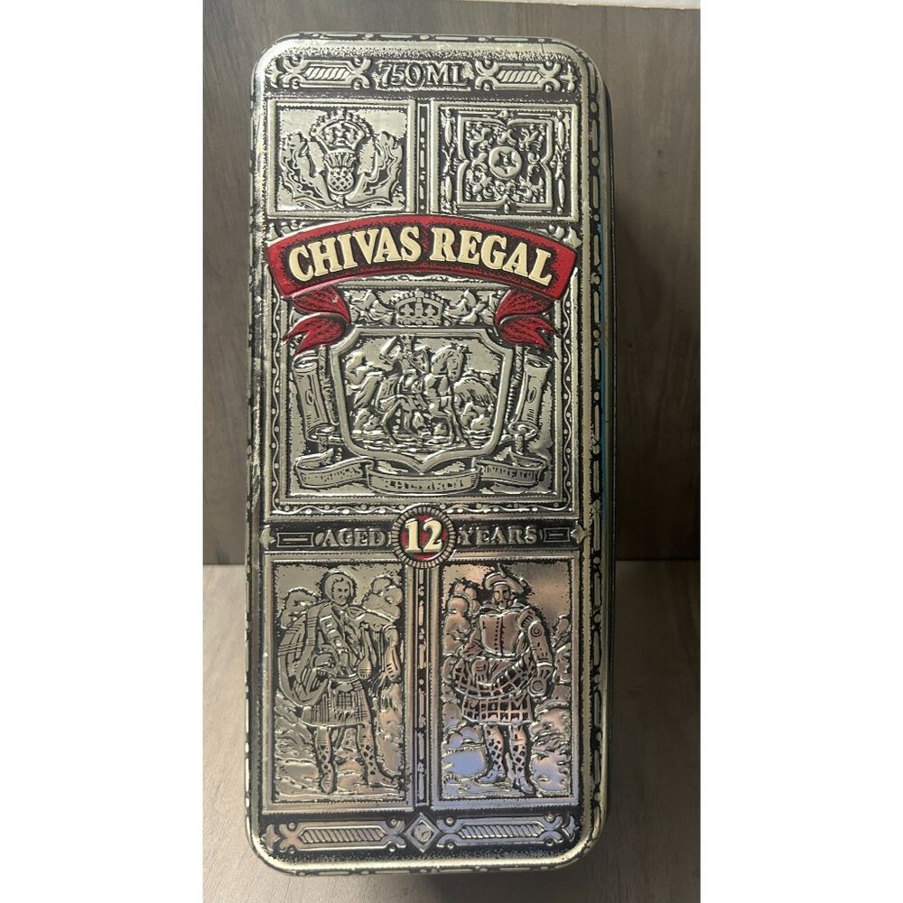 Vintage Chivas Regal 12 Year Scotch Whiskey Embossed Metal Tin Box Only